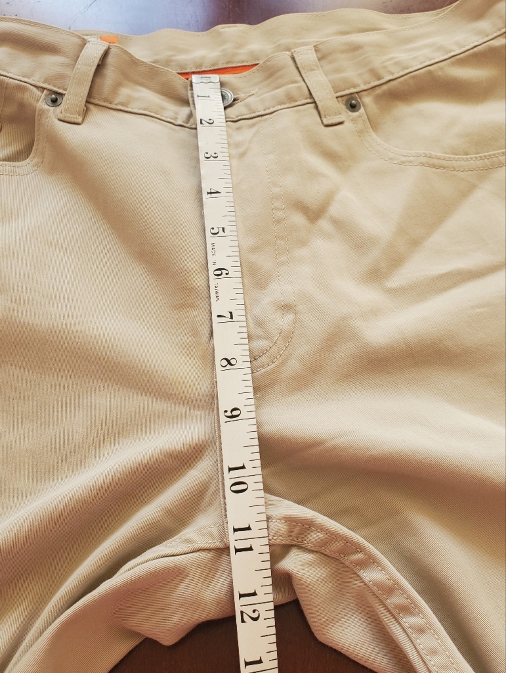 Faconnable Men's Beige Pants With 5 Pocket Design Size 32 - Picture 6 of 8